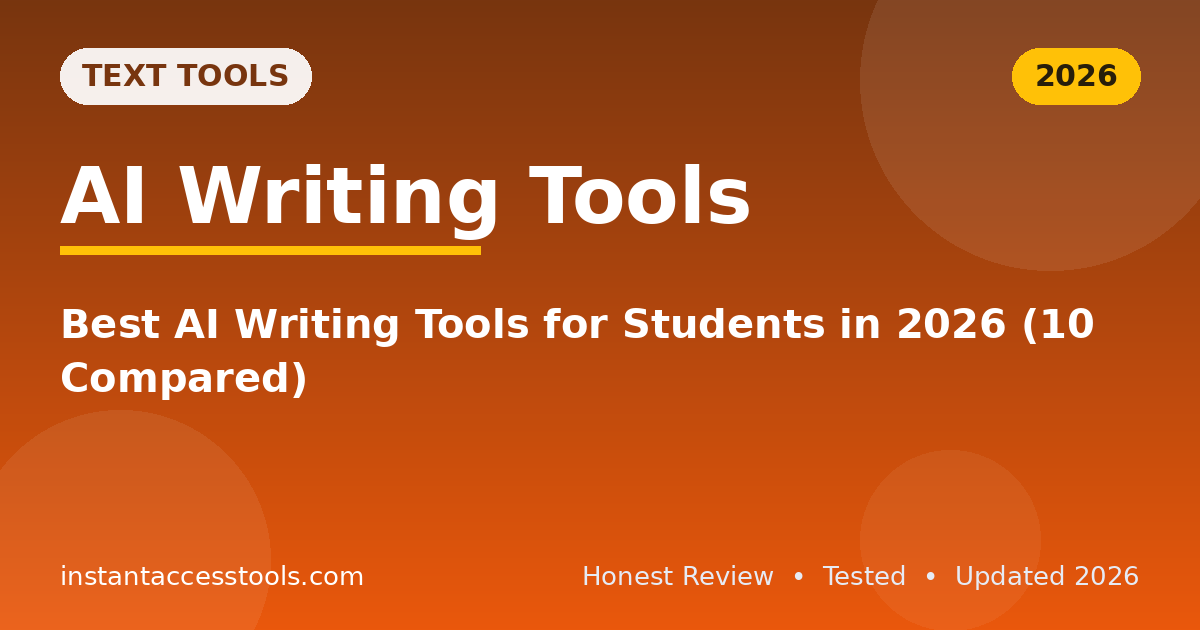 Best AI writing tools for students compared in 2026 including Grammarly, QuillBot and Jasper